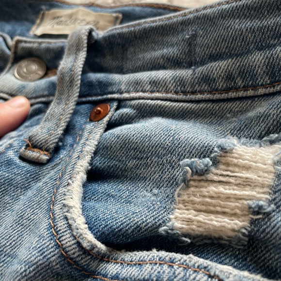 Madewell The Perfect Vintage Jeans 23 Distressed Ripped Knee in Denman Wash - Picture 5 of 11